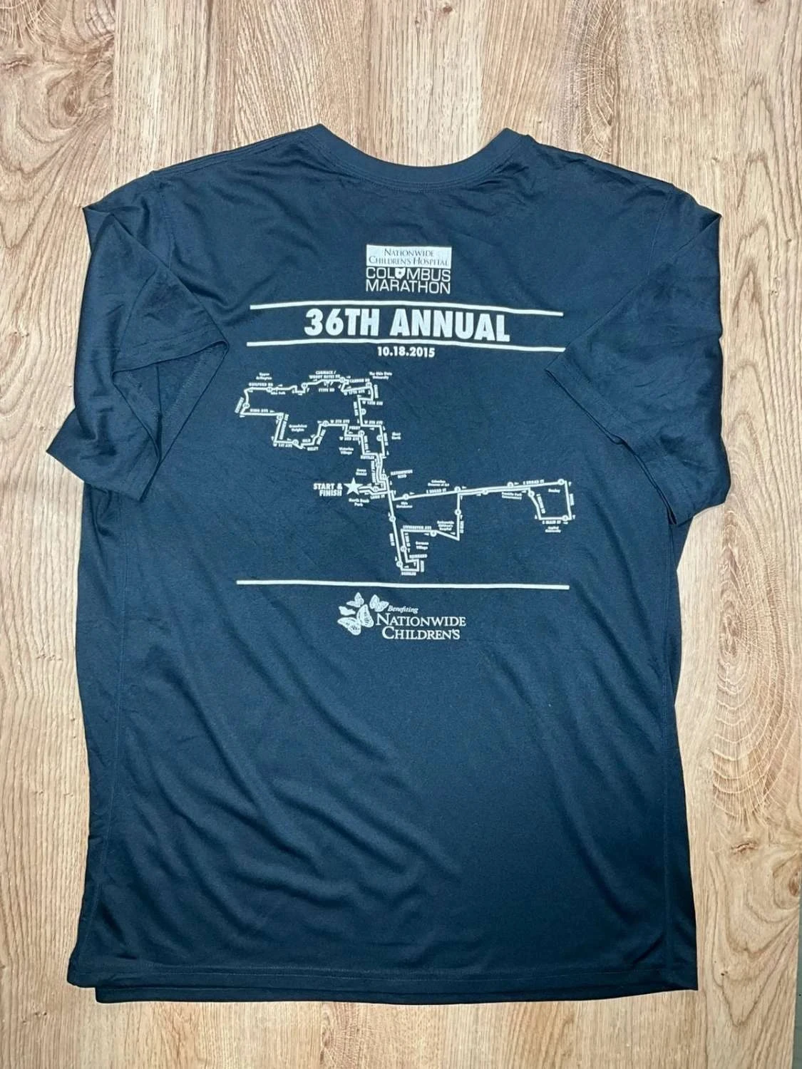 T-shirt Nike Dri-Fit Columbus Marathon Homme L Vintage Noir – photo 7